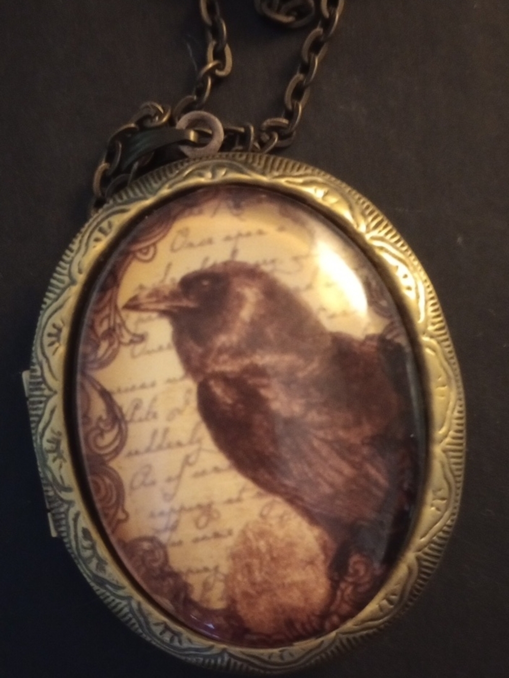 Raven Crow Locket - Picture 4 of 4